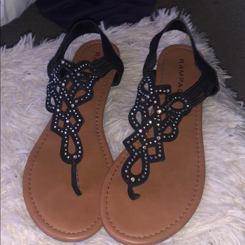 Black studded sandals